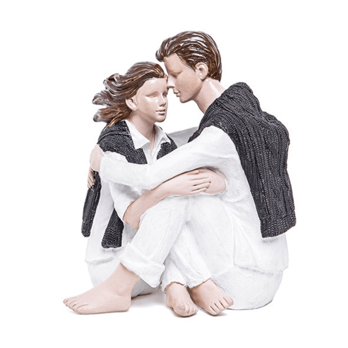 Escultura Casal Apaixonado Abracado 20cm