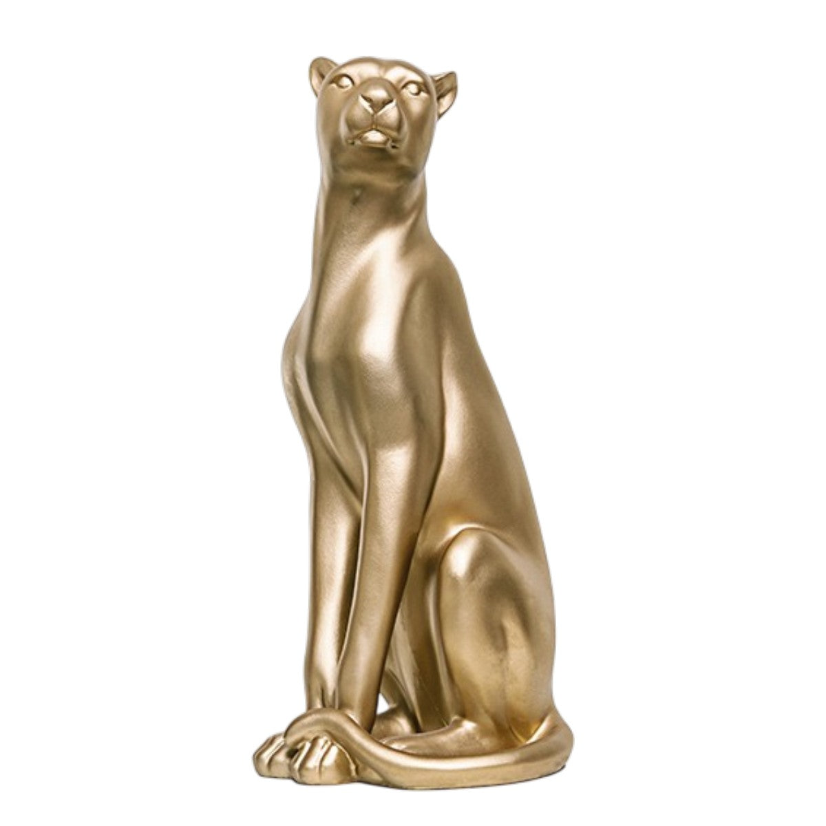Escultura Leopardo Sentado 34cm