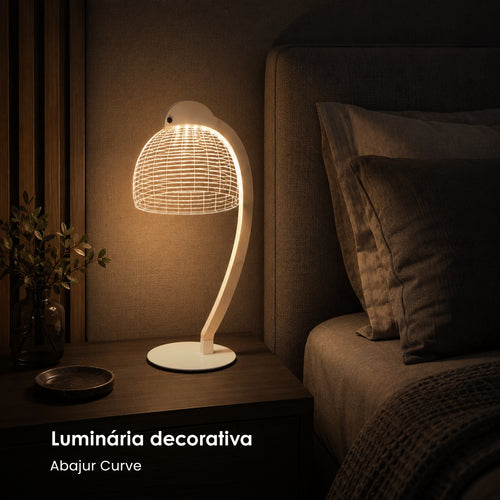 Abajur Curve 3d Led 40cm