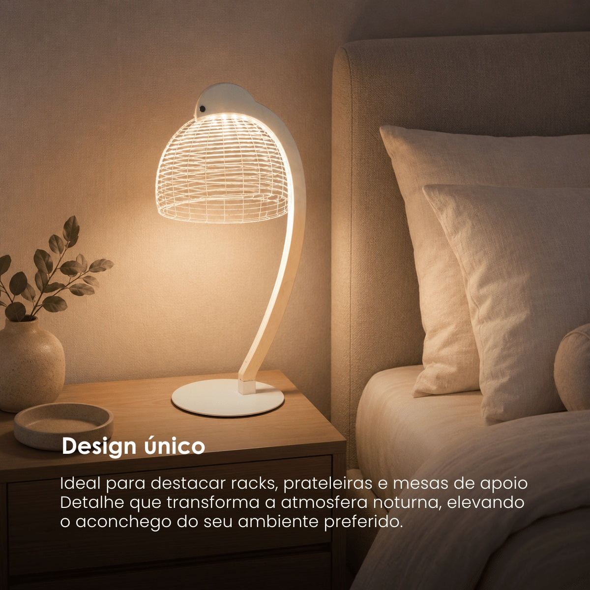 Abajur Curve 3d Led 40cm