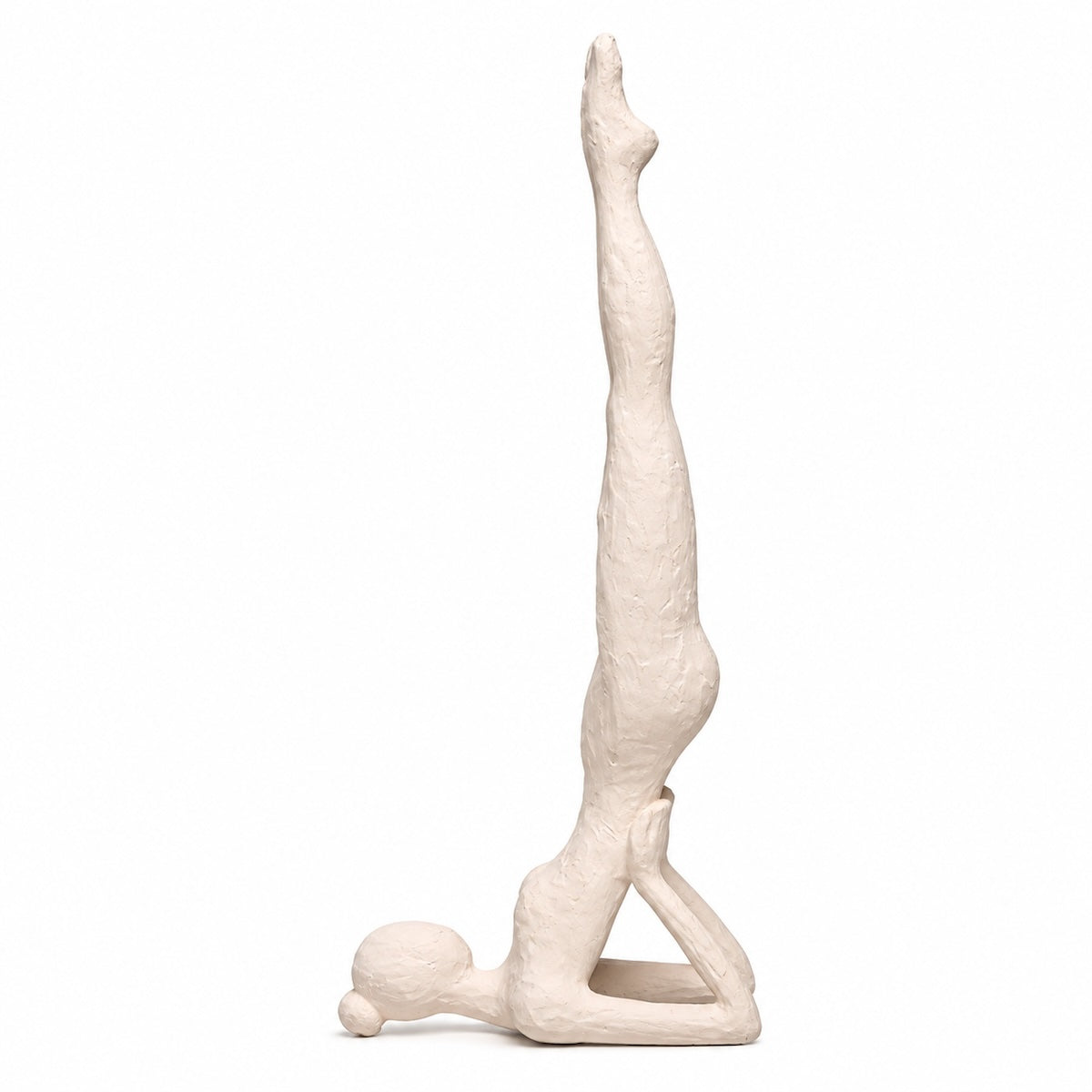 Escultura Yoga Maos Atras Creme 28cm