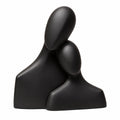 Escultura Busto Casal Preto 24cm