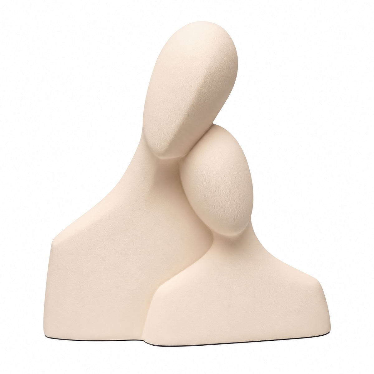 Escultura Busto Casal Creme 24cm