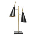 Luminária de Mesa C/ 2 Cúpulas Cone 65cm
