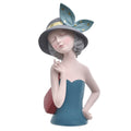 Escultura Mulher C/ Bolsa Vermelha 35cm