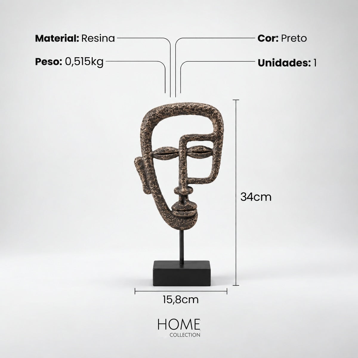 Escultura Face 34cm
