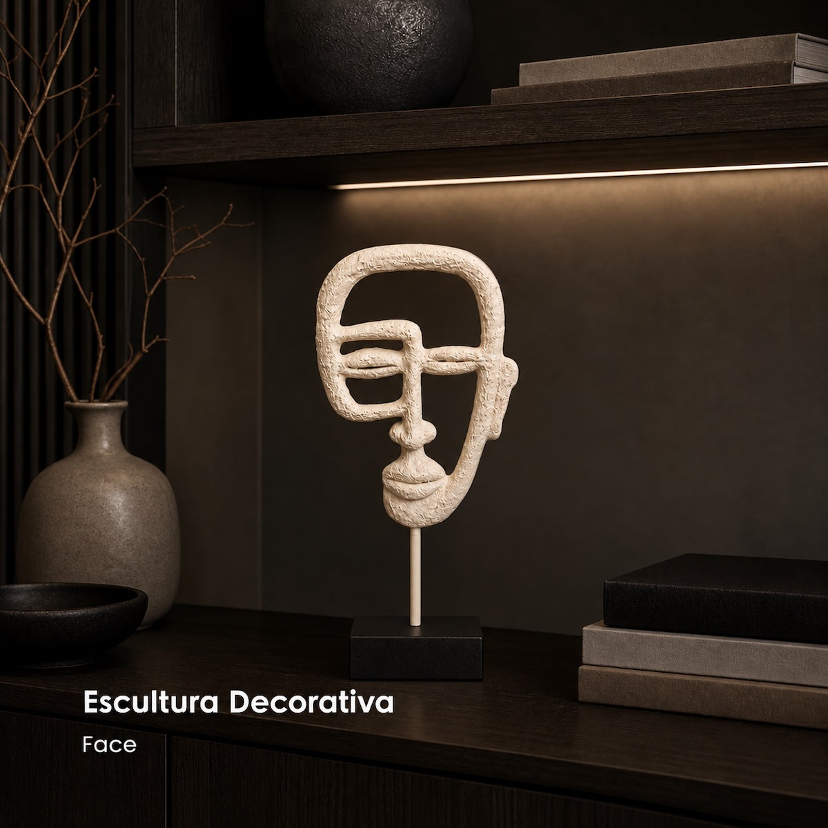 Escultura Face Creme 32cm