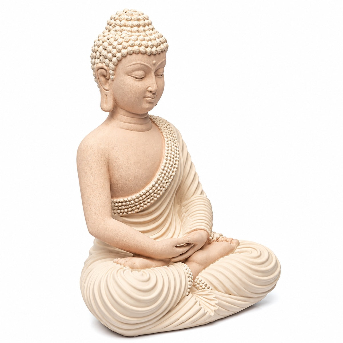 Escultura Buda Creme 18cm