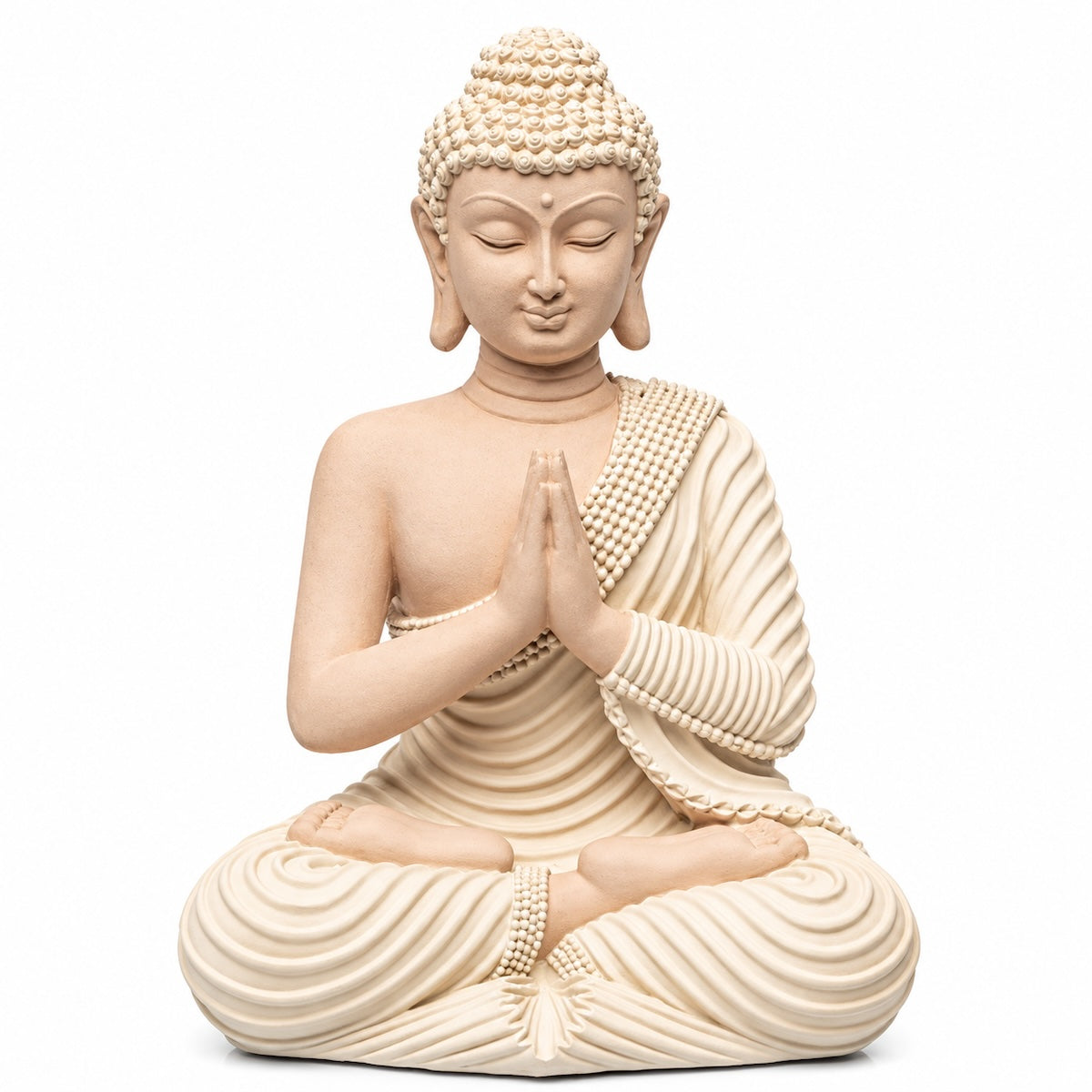 Escultura Buda Creme 25cm