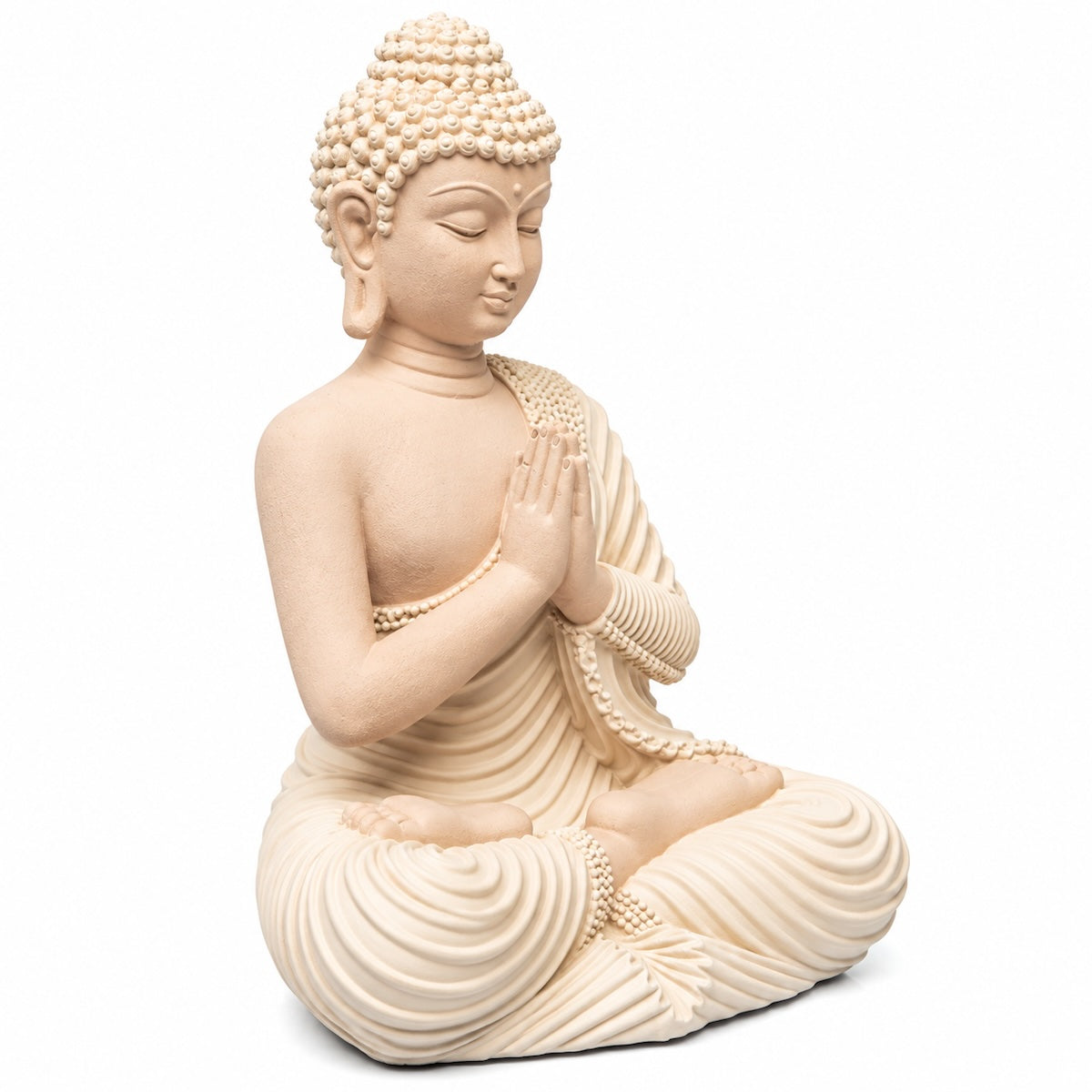 Escultura Buda Creme 25cm