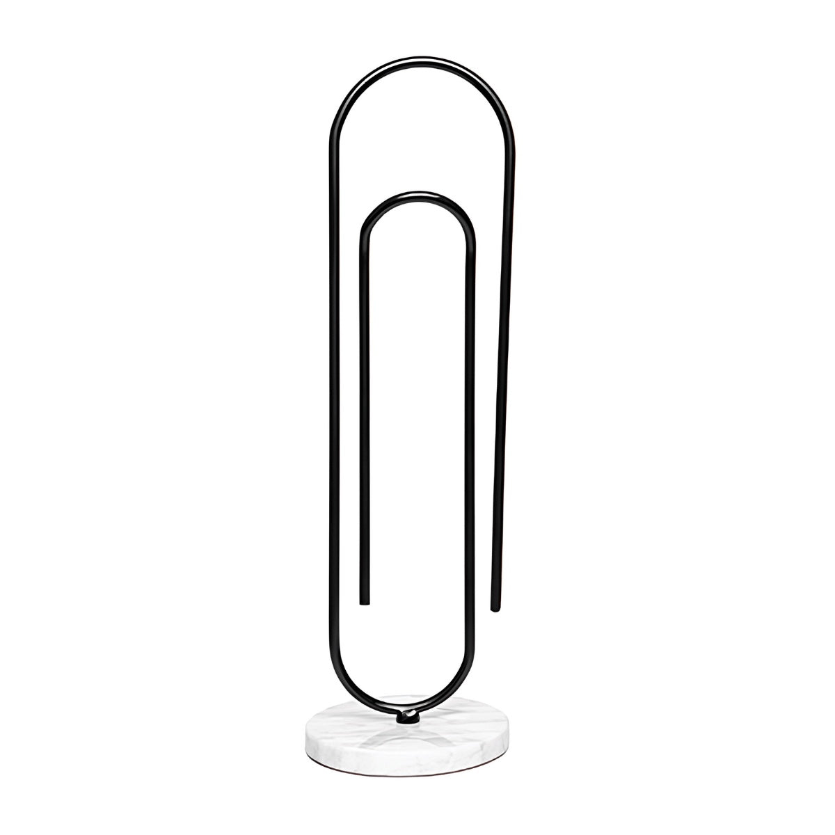 Escultura Clips Pto C/ Base Marmorizada 38cm