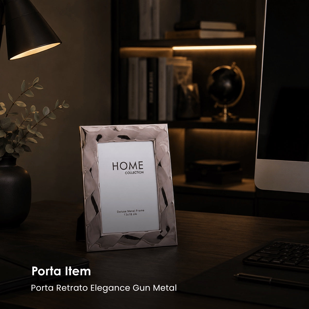 Porta Retrato Elegance Gun Metal 13x18