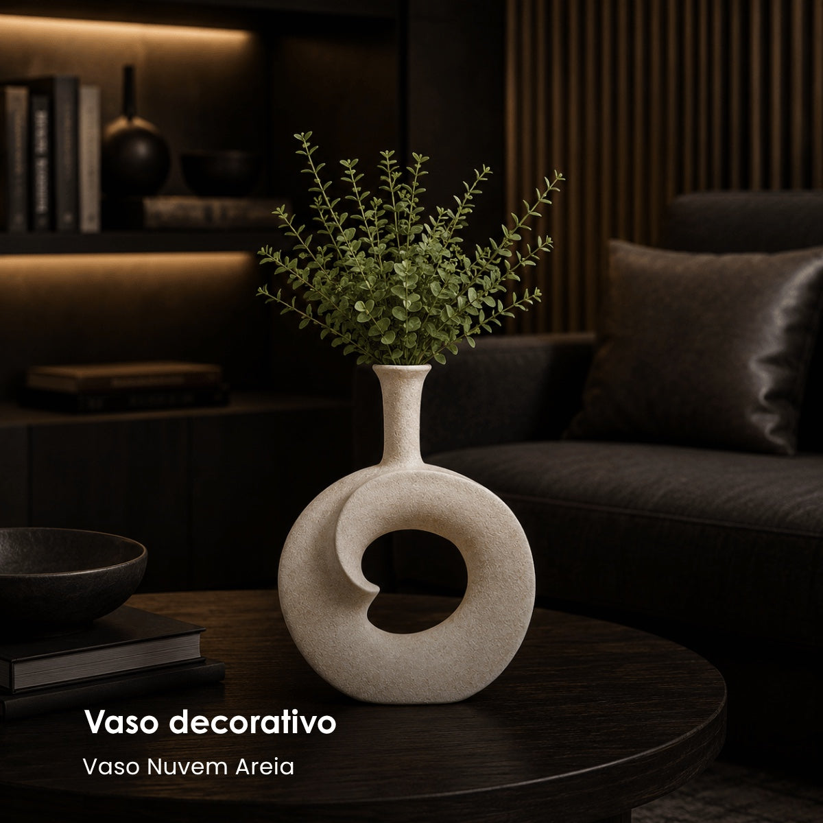 Vaso Nuvem Areia 29cm
