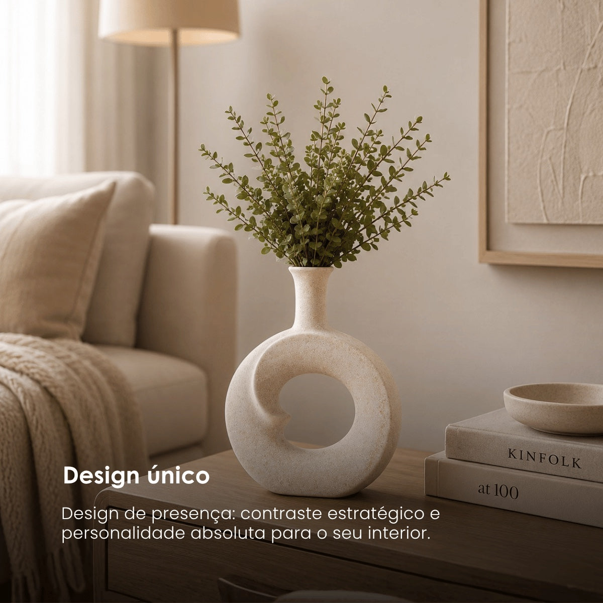 Vaso Nuvem Areia 29cm