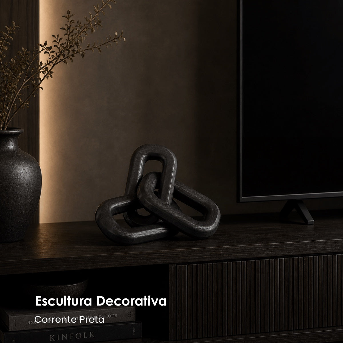 Escultura Corrente 32x10cm