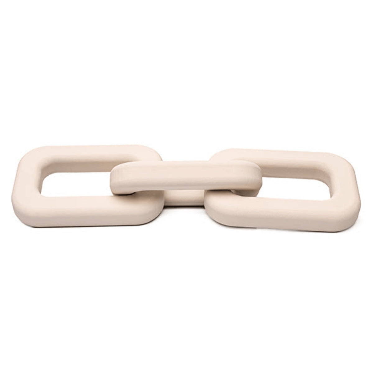 Escultura Corrente Creme 32x10cm