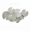 Escultura de Parede Leques Champagne 100x7x59cm