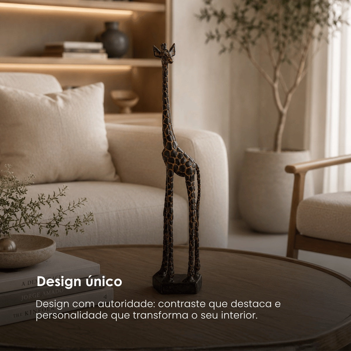 Escultura Girafa 45cm
