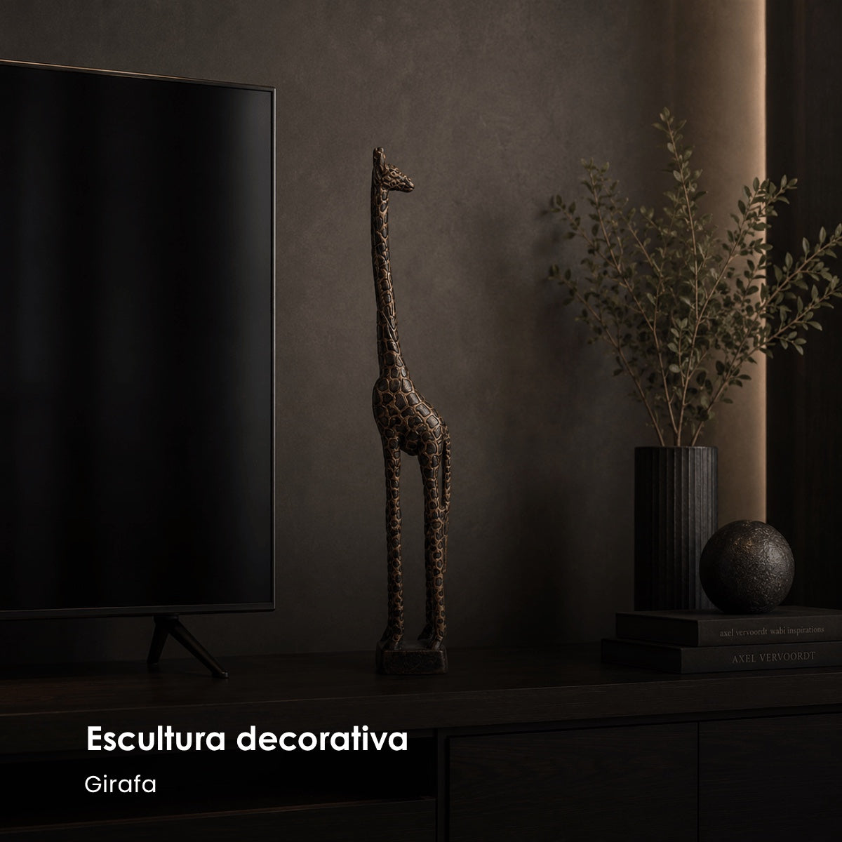 Escultura Girafa 61cm