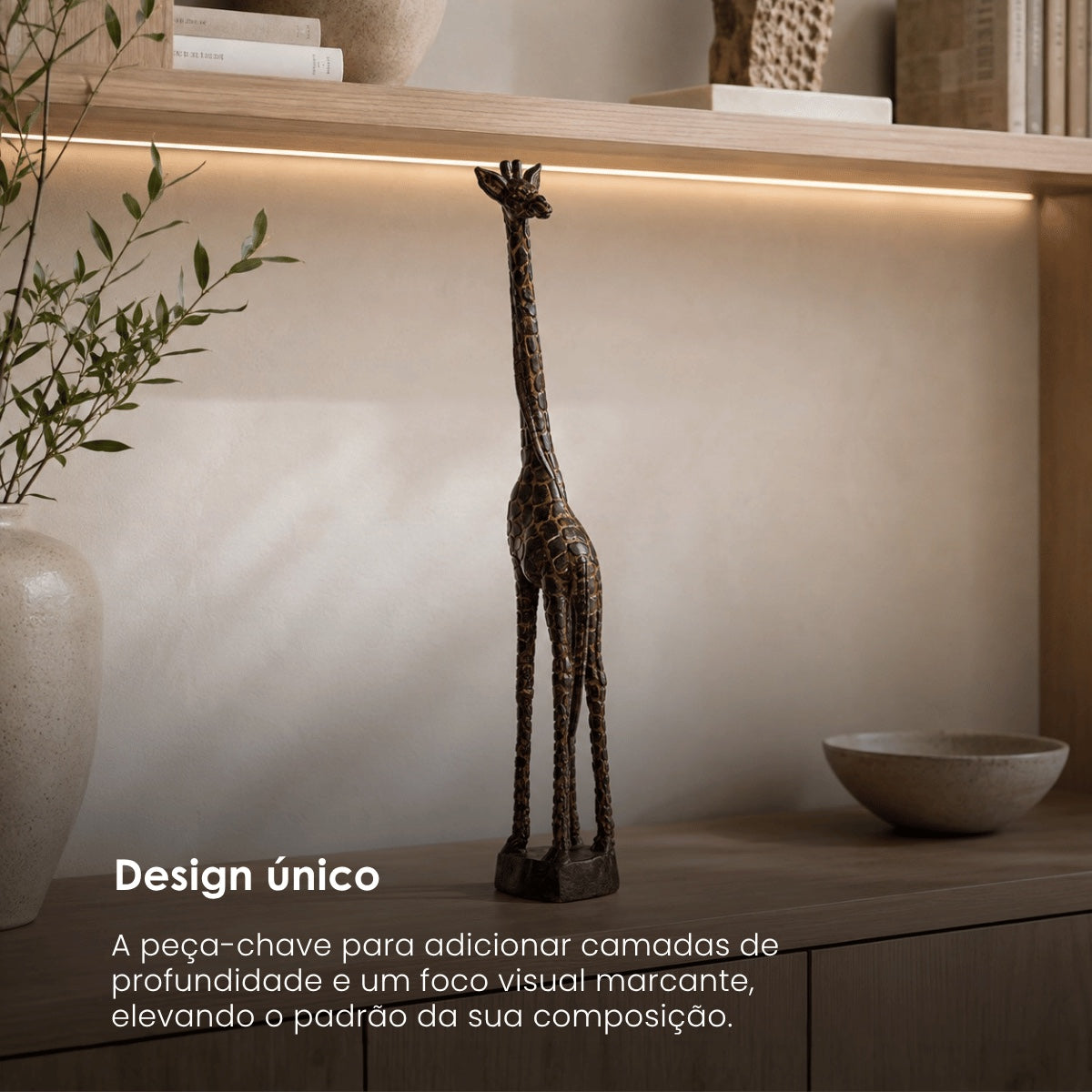 Escultura Girafa 61cm
