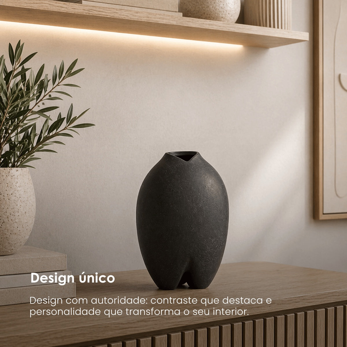 Vaso Gota Preto 21cm