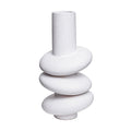 Vaso Espiral Branco Areia 29cm