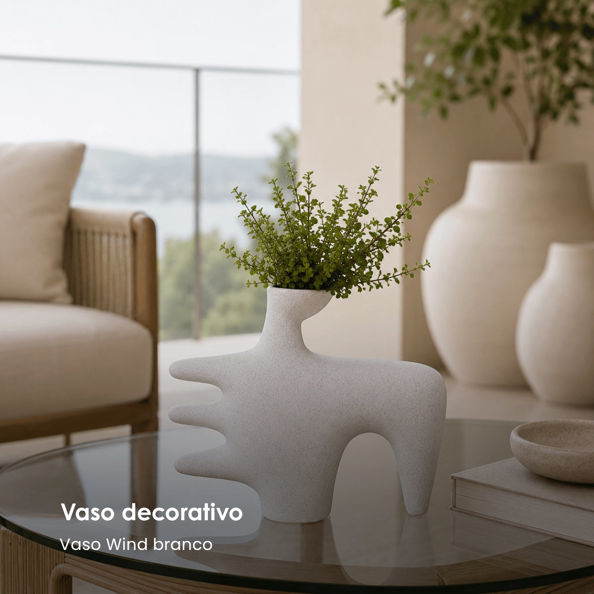 Vaso Wind Branco 22cm