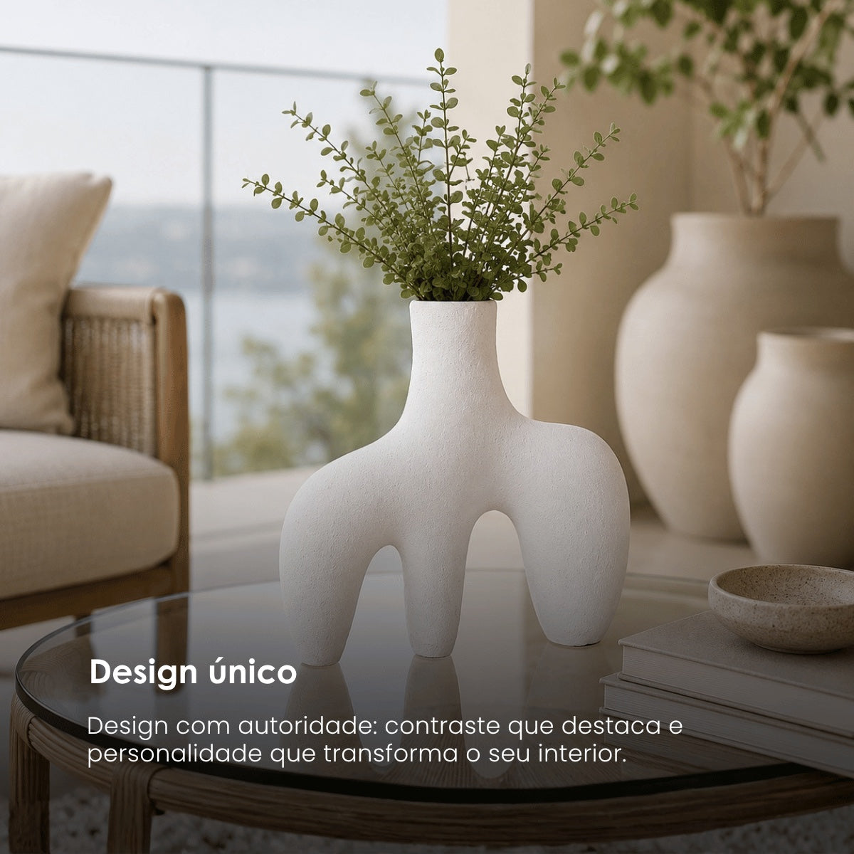 Vaso Tri Branco 28cm