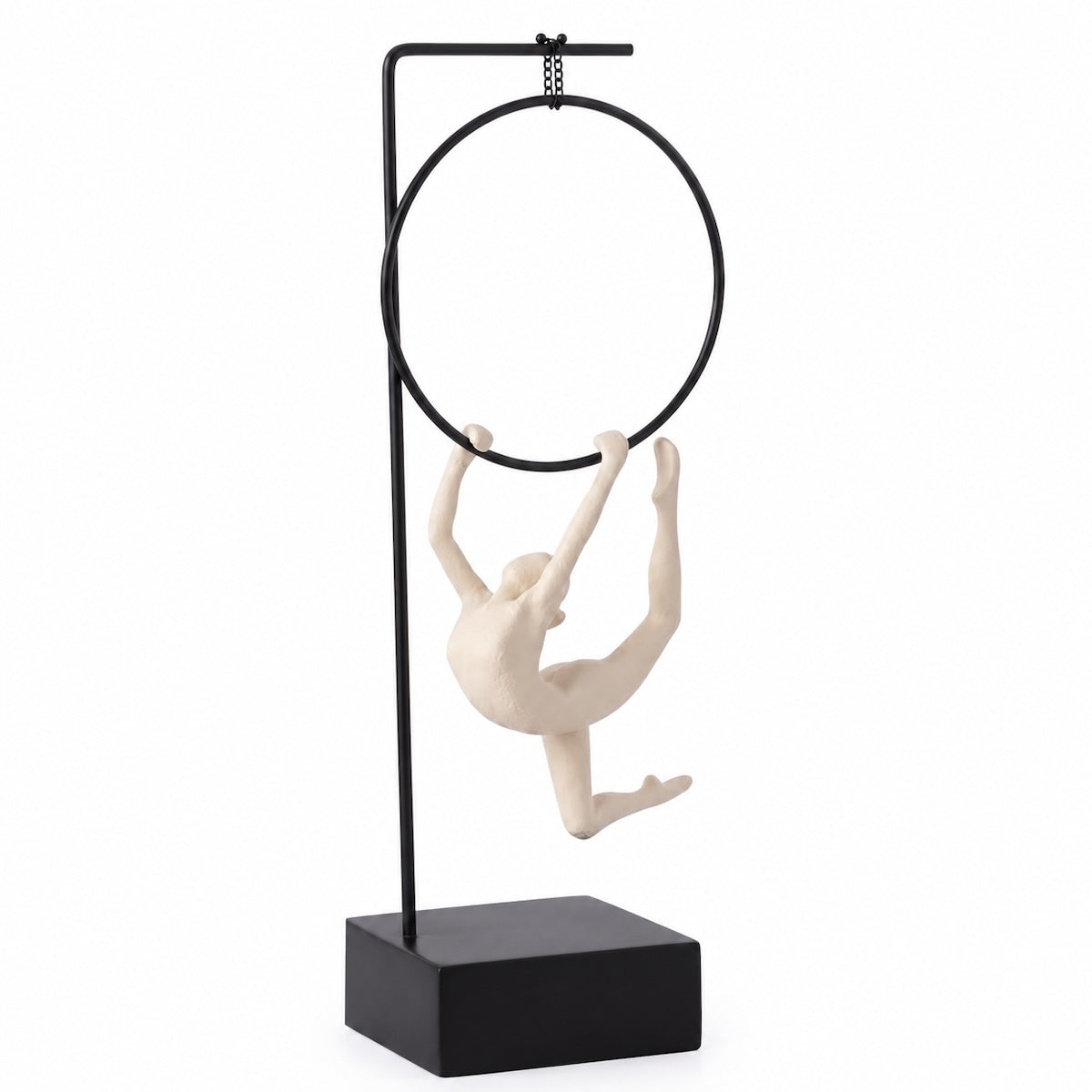 Escultura Ginasta Segurando Argola 48cm