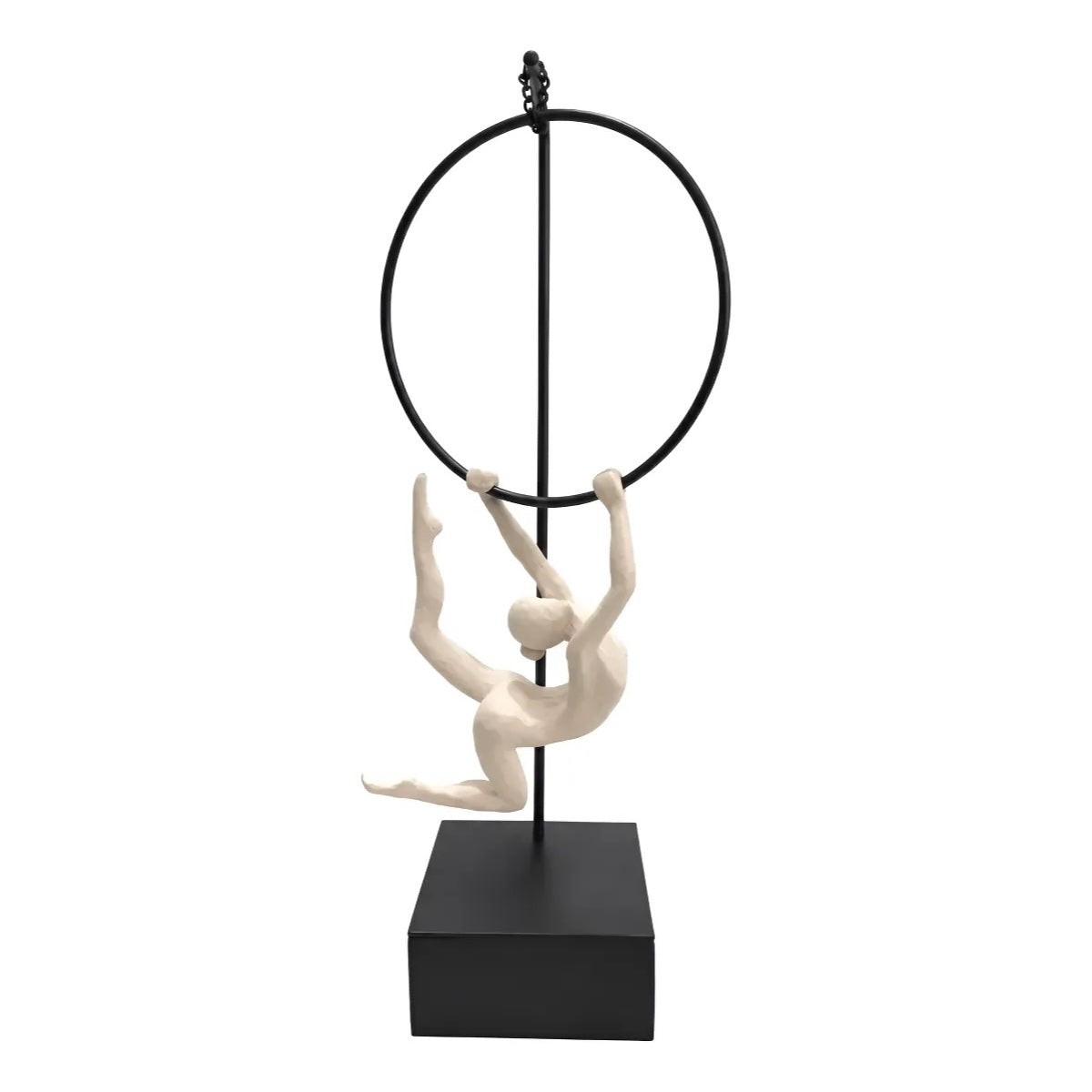 Escultura Ginasta Segurando Argola 48cm