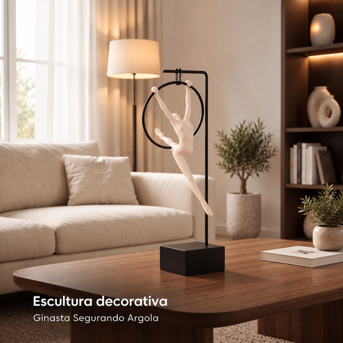Escultura Ginasta Na Argola 48cm