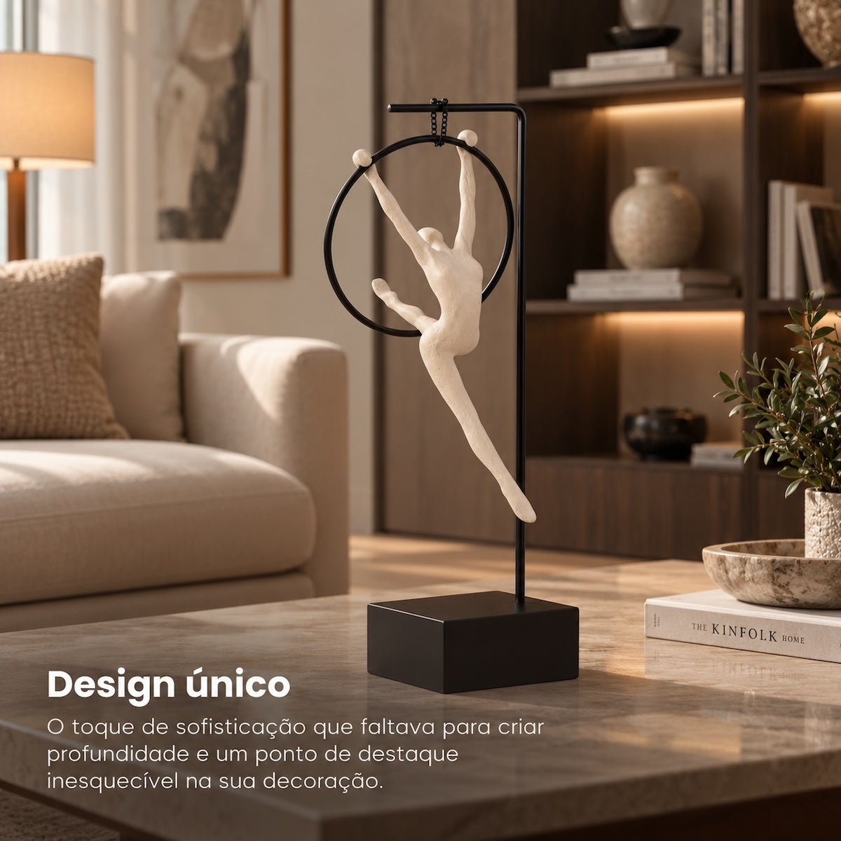 Escultura Ginasta Na Argola 48cm