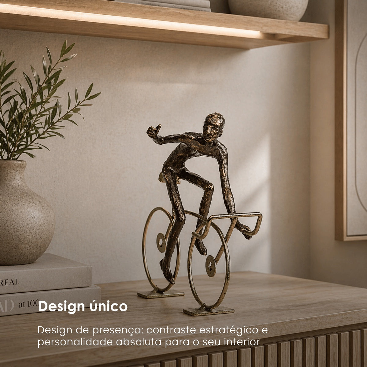 Escultura Ciclista Movimento 21cm