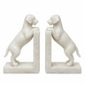 Jg. Porta Livros Labradores Em Quartzo 21cm