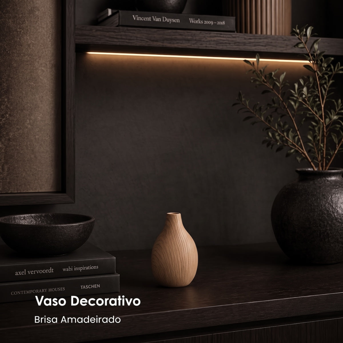 Vaso Brisa Amadeirado 12cm