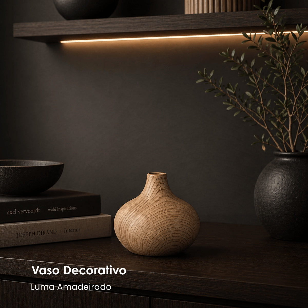 Vaso Luma Amadeirado 10cm