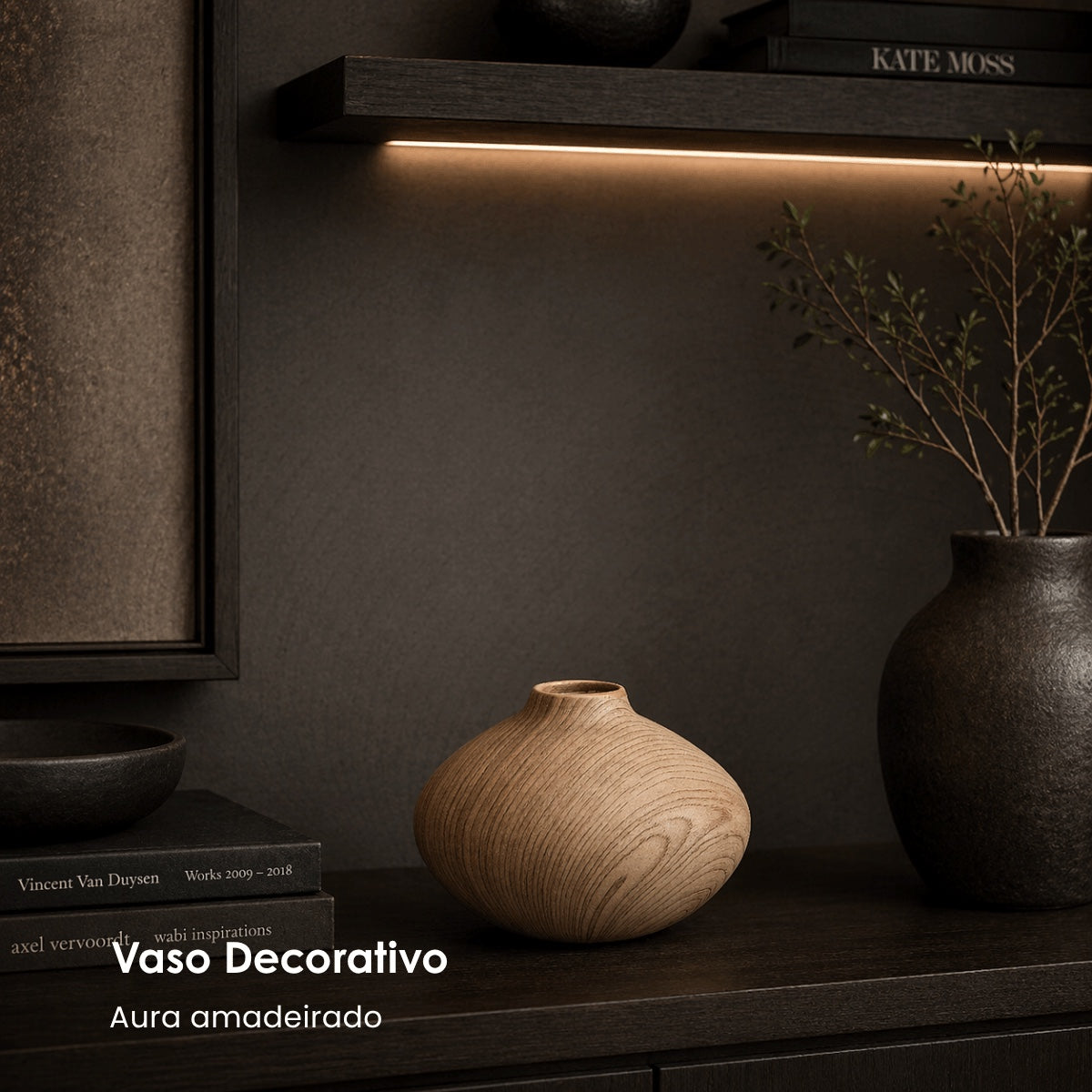 Vaso Aura Amadeirado 10cm