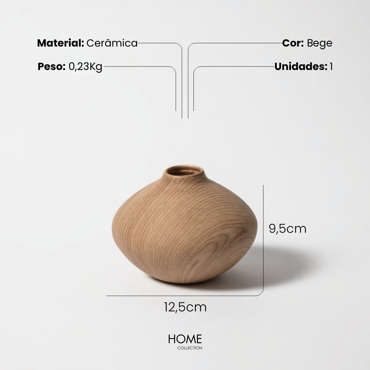 Vaso Aura Amadeirado 10cm