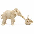 Escultura Elefante Brincando C/ Filho 19cm