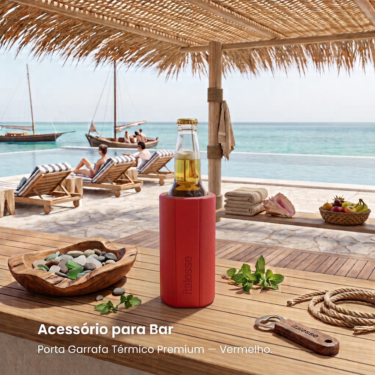 Porta Lata Vermelho 14cm